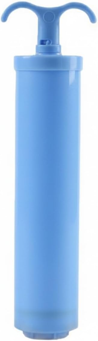 Hand Pump for Vacuum Storage Bags, Portable Air Extractor for Travel & Closet Organization, Durable PET Plastic Manual Compressor (Blue)