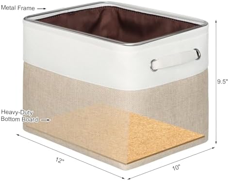 Fabric Storage Bins, 12x10x9.5 Inch Storage Cubes Baskets, 3 Pack