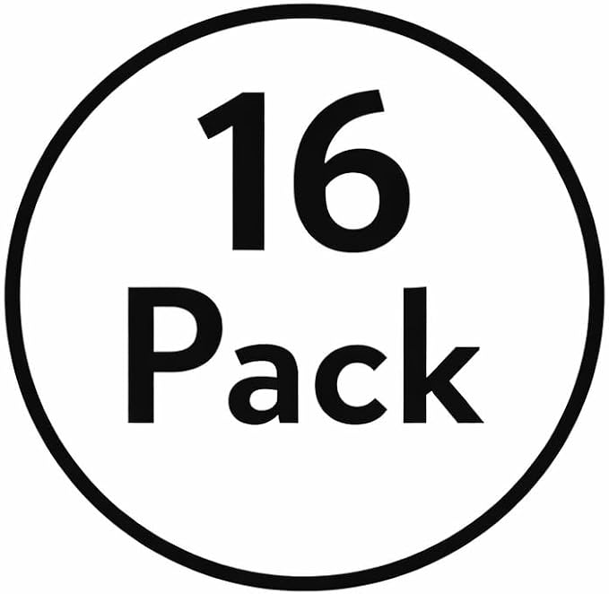 Sterilite 16 Pack Storage Box, 90 Quart Stackable Tote, Clear Plastic Container with Secure Snapping Lids for Home and Office Organization, White
