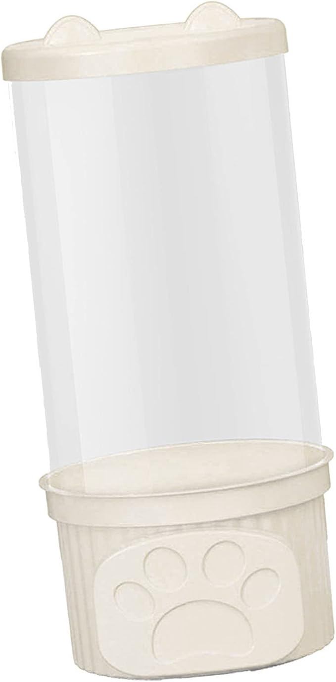 Transparent Toy Storage Container with Lid, PET Cylinder Plush Toy Organizer for Home Organization, Display Bucket (White)