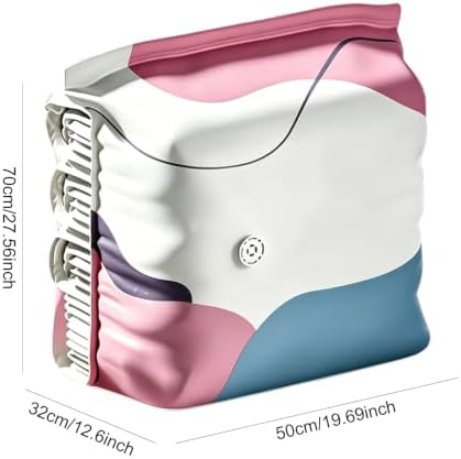 2pcs Travel Vacuum Bags Reusable No-Pump Vacuum Storage Bags Without Pump | 2pcs Vacuum Seal Bags Without Pump; Travel Space Saver Bags for Clothes, Bedding & Comforters; Reusable PET/PE; Double