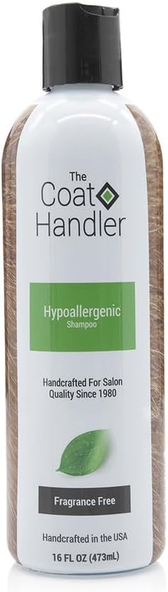 The Coat Handler Hypoallergenic Dog Shampoo - All Natural Ingredients, for Pets with Sensitive Skin, Hypoallergenic, 5 to 1 Concentration, Non-Scented (16 oz)