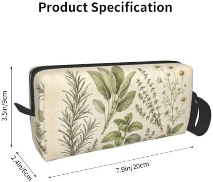 Botanical Small Makeup Bag, 600D Oxford Cosmetic Pouch for Women | Botanical Cosmetic Bag, Double-Sided Printed Toiletry Pouch with Foam Padding for Women, Travel, Gym, Weekend and Daily Use