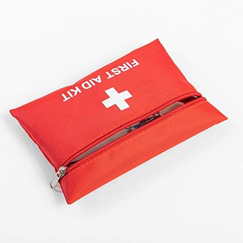 Red First Aid Bag Empty First Aid Kit Empty Waterproof First Aid Pouch Small Mini for First Aid Kits Pack Emergency Hiking Backpacking Camping Travel Car Cycling (Red, 7.9x5.5 12 Pack)