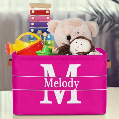 Custom Storage Baskets Hot Pink Initial Letter Storage Bins Boxes