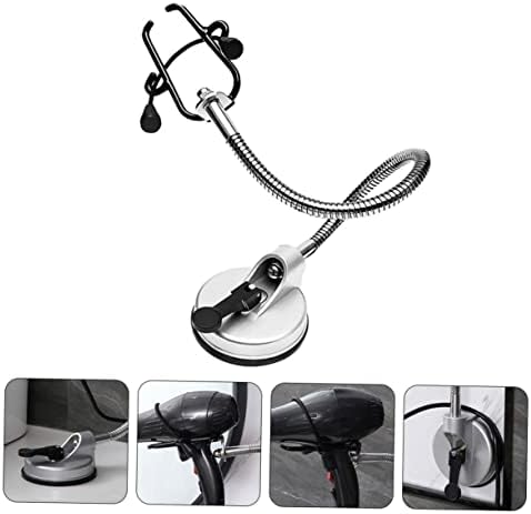 Rotating Hair Dryer Holder with Suction Cup Bracket Design for Effortless Styling Securely Supports All Hair Dryers for Home Use and Pet Grooming