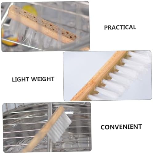 BESPORTBLE 1pc Handle Bird Cage Cleaning Brush Lightweight Cleaning Tool for Bird Droppings Removal Easy Storage Hanging for Parrots Canaries