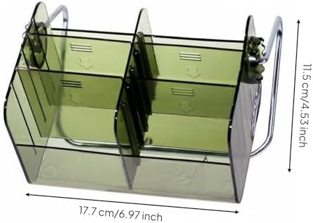 Desk Pen Holder Rotating Organizer Stationery Organizer Desktop Office Storage with Customizable Compartments and 360 Degree Rotation Transparent PET for dorm rooms office study, Green