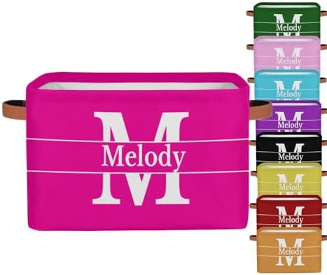 Custom Storage Baskets Hot Pink Initial Letter Storage Bins Boxes