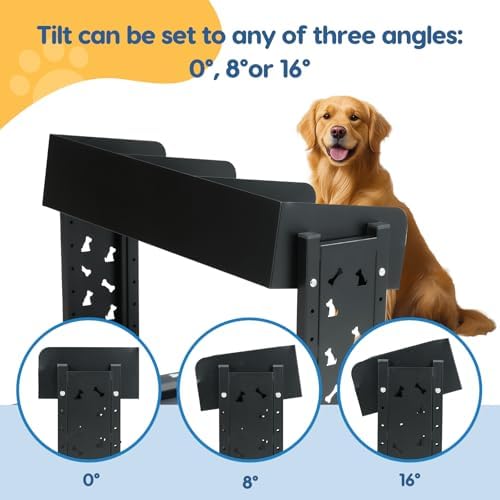 Elevated Dog Bowls for Large Breeds, Triple Dog Bowl Stand with 3 Stainless Steel Bowls, Adjustable Raised Dog Feeding Station, Slow Feeder Anti-Gulping Design, Heavy Duty