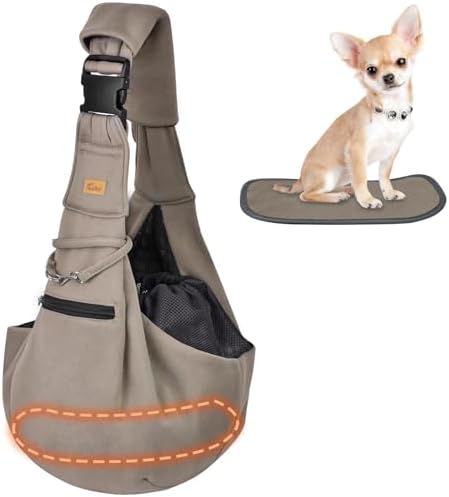 CUBY Dog and Cat Sling Carrier - Hands Free Reversible Pet Papoose Bag - Soft Pouch and Tote Design - Suitable for Puppy, Small Dogs Cats Outdoor