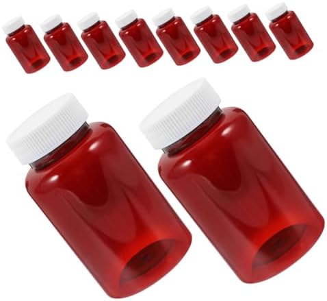 16pcs Medicine Containers Sealing Caps for Easy Access and Storage of Pills Liquid Samples and Medicines and Light-Blocking Design