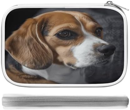 Ovely Pet Dog Beagle Makeup Bag Pen Bag Zipper Pouch | Cosmetic Bag -PU Sturdy and Durable,Soft,Comfortable with Built-in Small Compartments and Zipper design for Office and Travel
