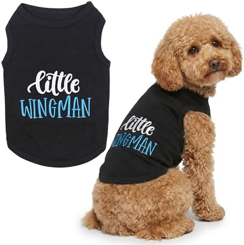 Parisian Pet Dog Shirt – 100% Cotton Shirts for Large Dogs – Sleeveless Black Puppy Vest – Lightweight and Breathable Pet Apparel – Funny Summer Boy Dog Clothes - Stretchy Cute T Shirts for Dogs