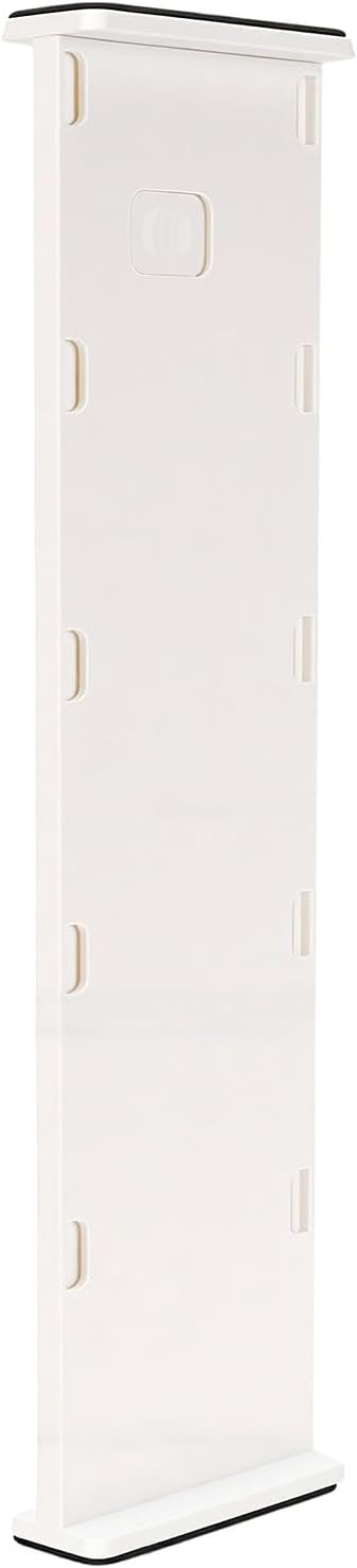 PP Expandable Drawer Divider 37.5-65.5Cm | White Adjustable Separator With Lock Clip For Clothes, Bedroom, Nursery, Office, Kitchen Storage (L)