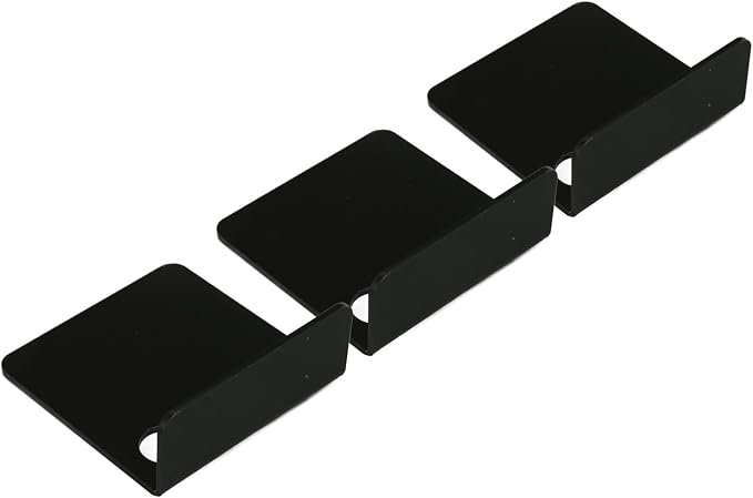 SUNGOOYUE 3 PCS Small Security Cameras Wall Shelf, Acrylic Floating Shelf for IP Cameras Webcams Baby Monitors, with 6 Cable Clips 10 Tapes, No Drill Adhesive for Bedroom Living Room Office (Black)
