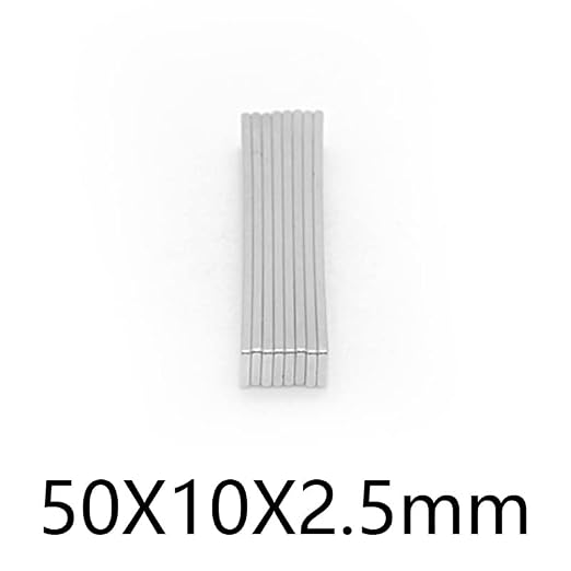 2/5/10/20/50PCS 50x10x2.5mm Block Rare Earth Rectangular Neodymium 50x10x2.5 Strip 50 * 10 * 2.5 Magnets(30PCS)