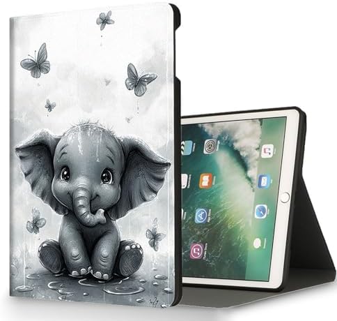 for Microsoft Surface Pro 11/10/9-13" 2024/2022 Tablet Case,Auto Wake/Sleep,Adjustable Stand Protective Cover - Cute Elephant
