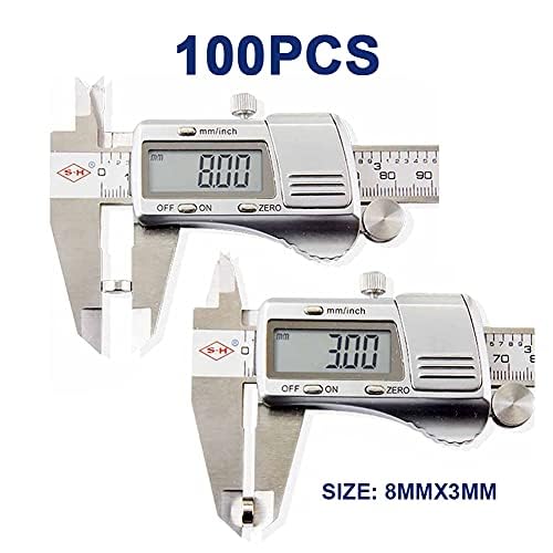 DIYMAG 100Pcs Small Refrigerator Magnets, 8x3mm Round Rare Earth Magnet | Mini Tiny Neodymium Magnets for Crafts, Premium Brushed Nickel Fridge, Office Come with Storage Case