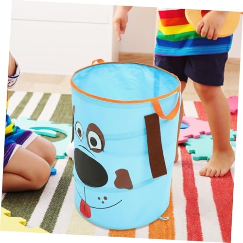 MAGICLULU 1pc Foldable Storage Basket for Pets Sky- Portable Organizer for Toys Laundry and Sundries Handles for Bedroom Nursery and Bathroom