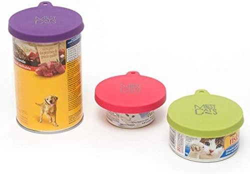 Messy Mutts Silicone Universal Can Cover, Fits 3 Can Sizes, Watermelon | Reusable Silicone Pet Food Can Cover, Fits Small, Medium, And Large Cans, Airtight And Dishwasher Safe