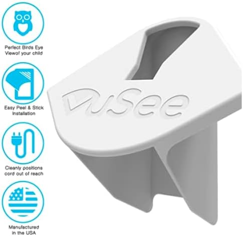 Anywhere Baby Monitor Wall Mount – No-Drill Adhesive Shelf for Cameras – Compatible with Most Baby Monitor Brands – White, 2 Pack