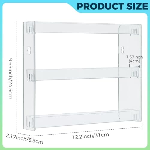 3-Tier Toy Car Display Case, Wall Mount Storage Holds 30 (2 Pack) | Wall mount tiered shelf fits 1:64 scale cars. Cars not included. Assembly required. Holds 30.