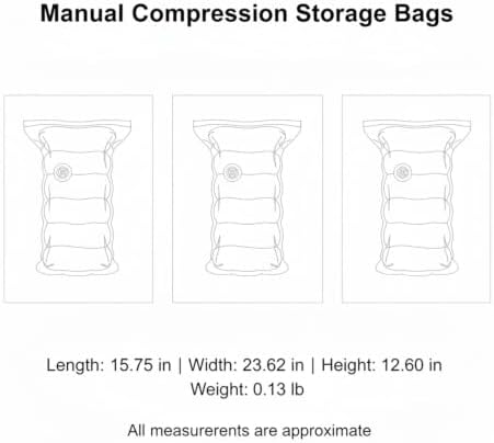 3D Cubic Profile Space Saver Bags, Manual Compression Storage for Travel and Closet Organization, Durable PET PE Material (1 PC)