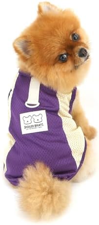 PAIDEFUL Mesh Tank Top for Small Dogs, Purple, M