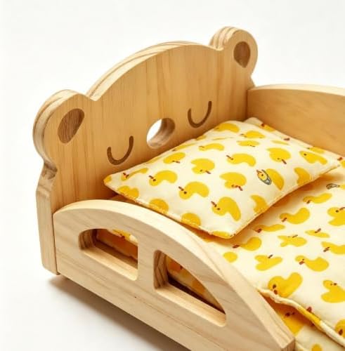 Parrot Bed 3 Pieces – Wooden Perch Detachable Cotton Pad Mat | | Natural Pine Wood Breathable Cotton Soft Washable Nest Resting Stand Cage Hammock Accessories Conure