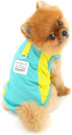 PAIDEFUL Mesh Tank Top for Small Dogs, Green, L