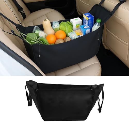 ZIMISI Car Seat Organizer, Oxford Cloth Backseat Car Storage Bag with Drawstrings, Large Capacity Passenger Seat Organizer, Hammock Foldable Hanging Travel Bag for Road Trip (1PC)