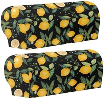 Lemon Couch Arm Covers for Sofa Soft Stretch Armrest Covers Recliner Arm Covers Furniture Protector Armchair Slipcovers for Recliner, Set of 2