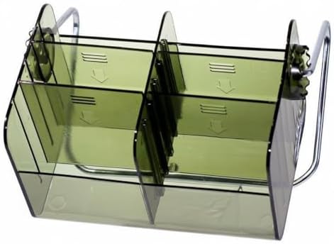 Desk Pen Holder Rotating Organizer Stationery Organizer Desktop Office Storage with Customizable Compartments and 360 Degree Rotation Transparent PET for dorm rooms office study, Green