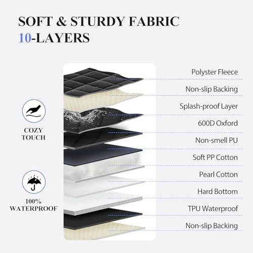 Hard Bottom Dog Truck Seat Cover for Crew Cab Trucks with Blanket