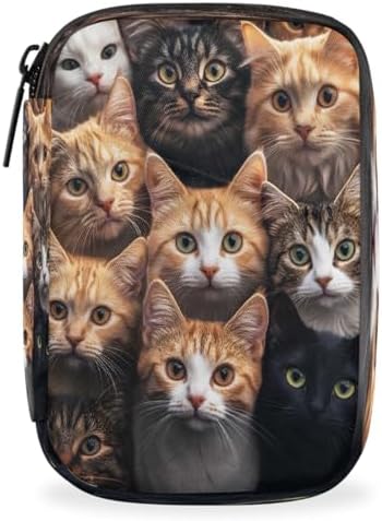 Pill Organizer Box pet cat Cute 7-Day Weekly Medicine Pill Case Travel Pill Container Portable Pill Holder Storage Purse Bag Small Compact Size for Vitamin Supplement Birth Control
