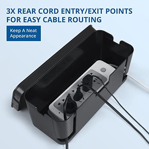 ZhiYo 6.6ft - 1/2 inch Cable Sleeve & Cable Management Box Black Bundle