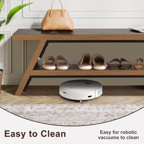 2-Tier Shoe Storage Bench, 47" Solid Wood Entryway Stool Storage | Narrow Shoes Racks for Entryway, Minimalist Multi-Purpose Bench for Hallway, Kitchen, Bedroom, or Dining Room