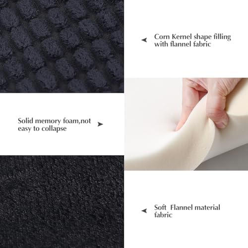 BVAGSS Reversible Dog Crate Pad, Memory Foam Pet Bed Mat, Soft Warm Machine Washable Sleeping Kennel Mattress for Small Medium Dogs XH079 (30''x20''x1.6'',Dark Grey)