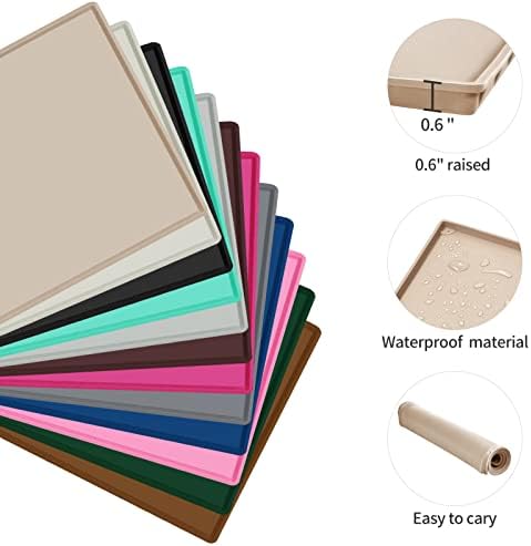 Silicone Dog Food Mat Waterproof Pet Feeding Tray for Small Medium Dogs