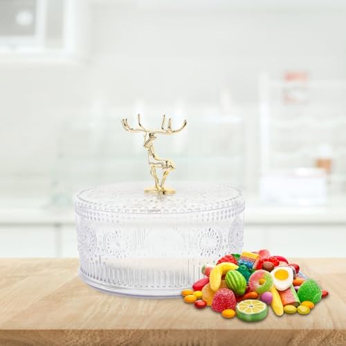 HOMSFOU Jewelry Box Earring Organizer Pet Decorative Storage | Dust Protection for Valuables, Simple Compact Design, Elegant Outlook, for Colleagues and Friends