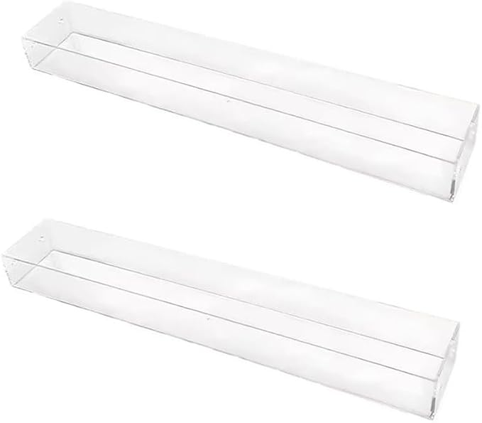 2 Pack Medicine Organizer Adhesive Cabinet Door Organizer Acrylic Inside Cabinet Medicine Container Pill Bottles Holder Display Rack for Medicine Bottles Oval Pharmacy Bottles Sealed Vials