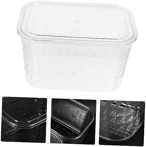 COHEALI Clear Book Organizer Storage Container with Lid Transparent Pet Bookshelf Storage Box for Home Office Bathroom for Toys Makeup Snacks and More