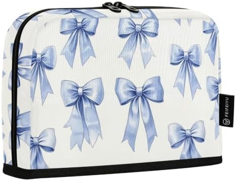Delicate Blue Bows Pencil Case for Kids Girls Boys | Large Pencil Pouch Pen Bag Holder with Big Capacity