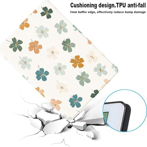 for Samsung Galaxy Tab S10 FE/ S9 FE 5G 10.9 Inch/Galaxy Tab S9 11 Inch 2023 Tablet Protective Cover with Adjustable Stand and Magnetic Auto Wake/Sleep,Flower Pattern