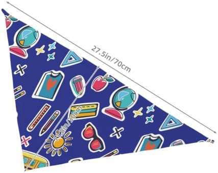 Teacher's Pet Dog Bandana,Funny Bandana Gift,Photo Prop Accessories for Dog Lovers Owner Gift,Triangle Reversible Fall Scarf, Adjustable (Royal Blue)