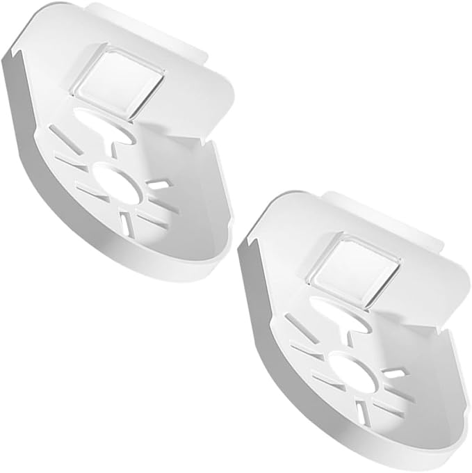 2pcs Wall Mount Security Camera Shelf Monitor Holder Small Floating Storage Rack White for Bathroom Kitchen Organization