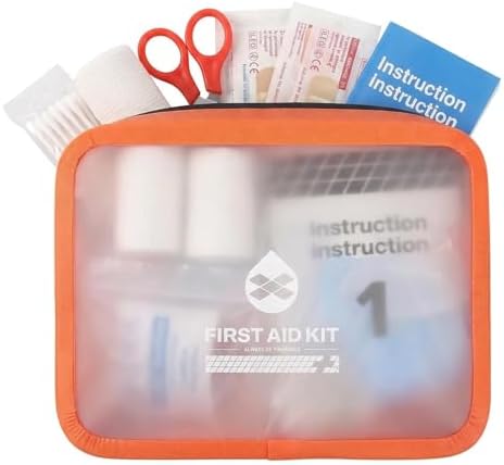 Mini First Aid Kit, 100 Pieces Small Waterproof Medical Bag - Waterproof Medical Kit for Travel, Home, Car, Camping, Hiking, Office, School, Emergency & Outdoor Survival