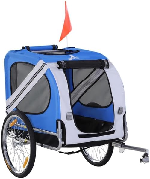Dog Bike Trailer Pet Bicycle Cart 44 lbs Capacity Blue