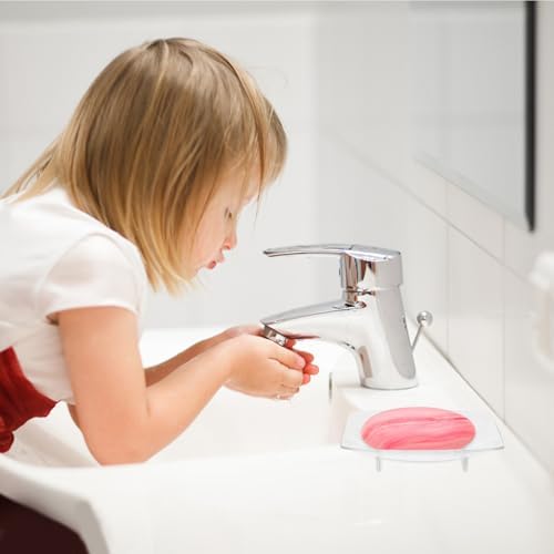 NUOBESTY Self Draining Soap Dish with Pet Material Portable Soap Holder for Bathroom Kitchen Shower Efficient Drainage Stylish Storage Rack for Home Use